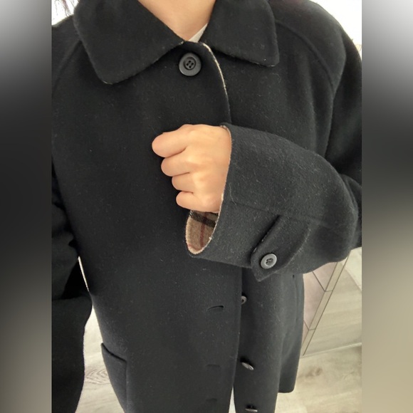 Burberry black cashmere coat with nova check inside - perfect condition 💕 - Picture 12 of 15